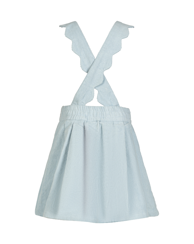 Pleated Rose Pinafore Dress