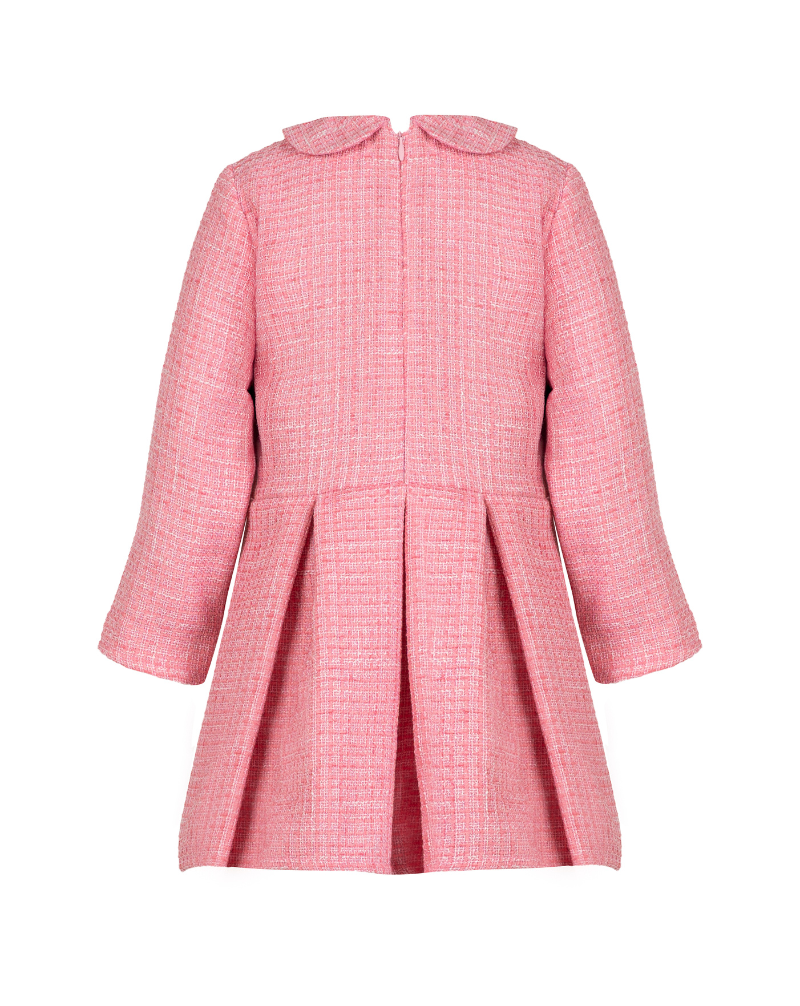 Pleated Tweed Dress