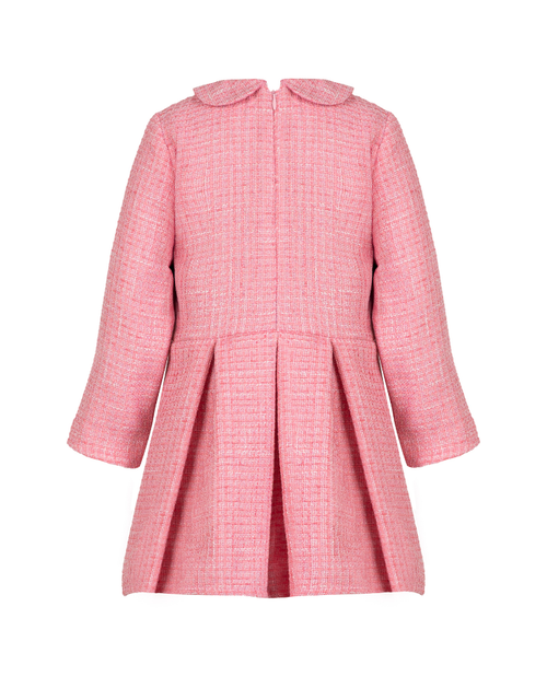 Pleated tweed dress