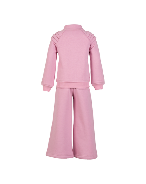 Two-piece sweatshirt and flared trouser set