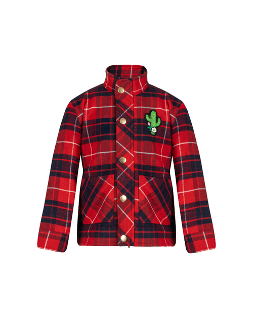 Tartan plaid shirt jacket