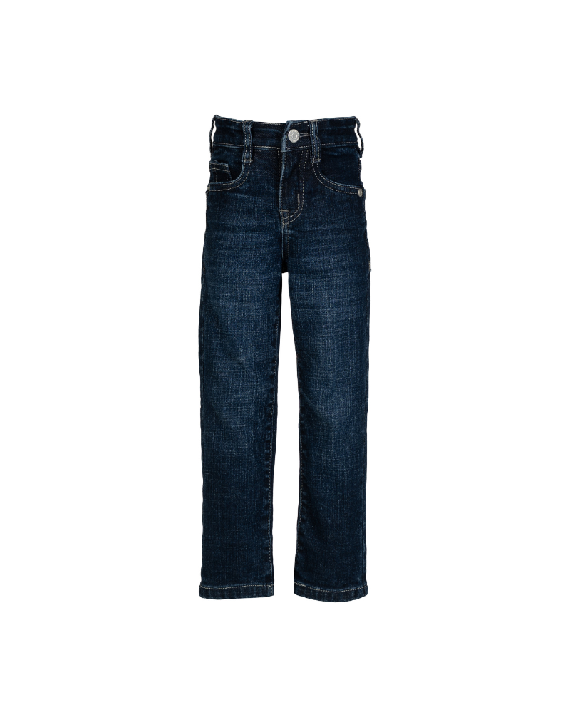 Elastic Waist Straight Jeans