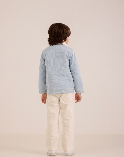 Cactus corduroy jacket with fur collar and pants