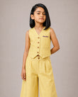 Linen Waistcoat & Wide-Leg Trouser Set