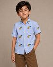 Striped Embroidered Logo Shirt