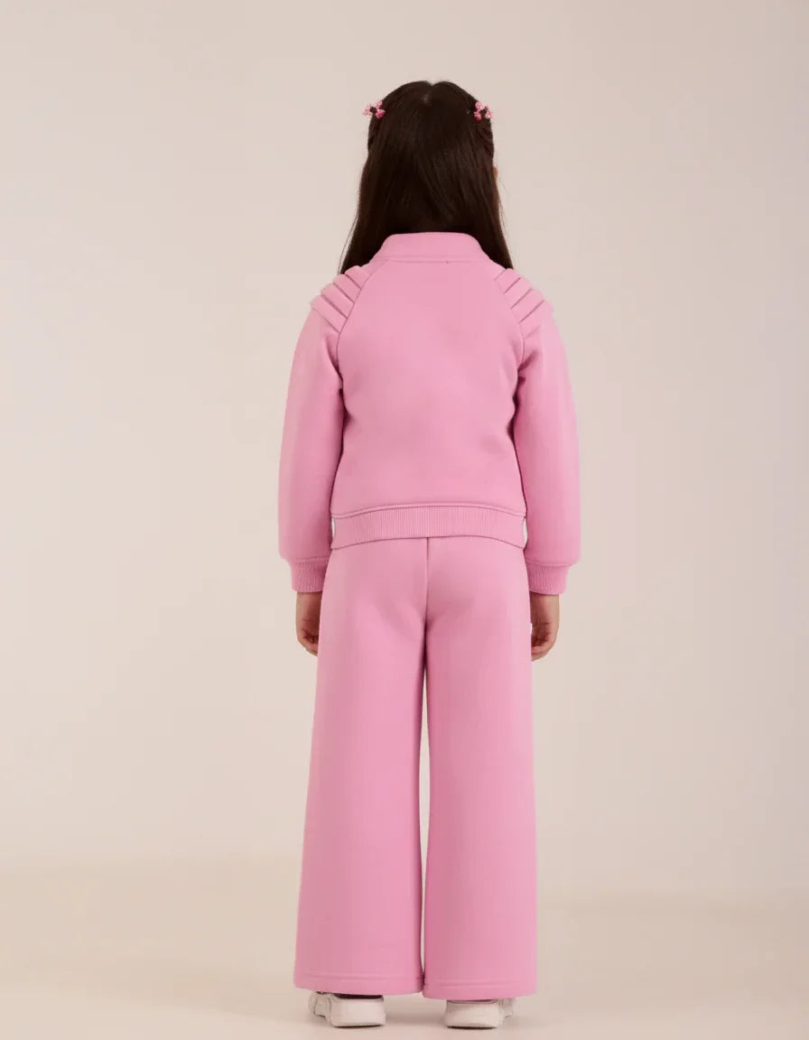 Girls Two-piece sweatshirt and flared trousers set