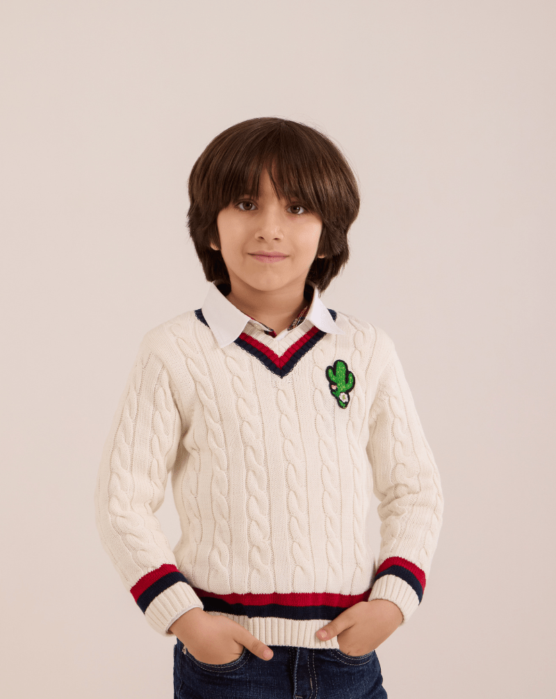 Cable Knit Cricket Jumper - Wuh&Dird