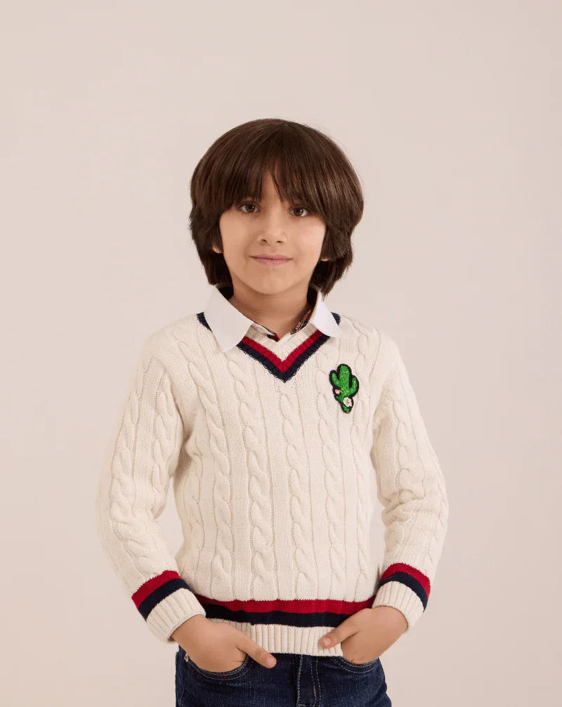 Cable Knit Cricket Jumper - Wuh&Dird