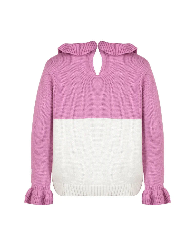 Rose Knitted Dual Color Sweater - Wuh&Dird