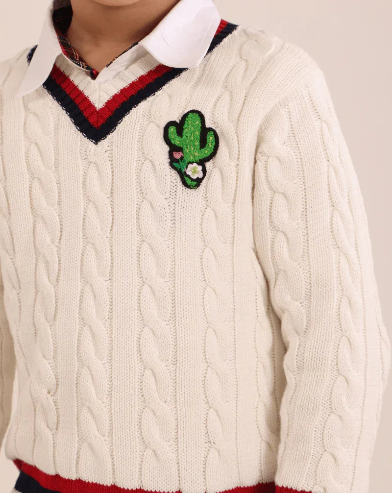Cable Knit Cricket Jumper - Wuh&Dird