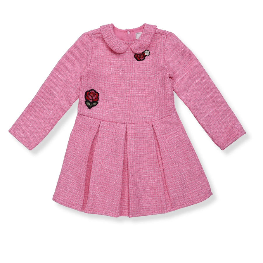 Pleated Tweed Dress - Wuh&Dird