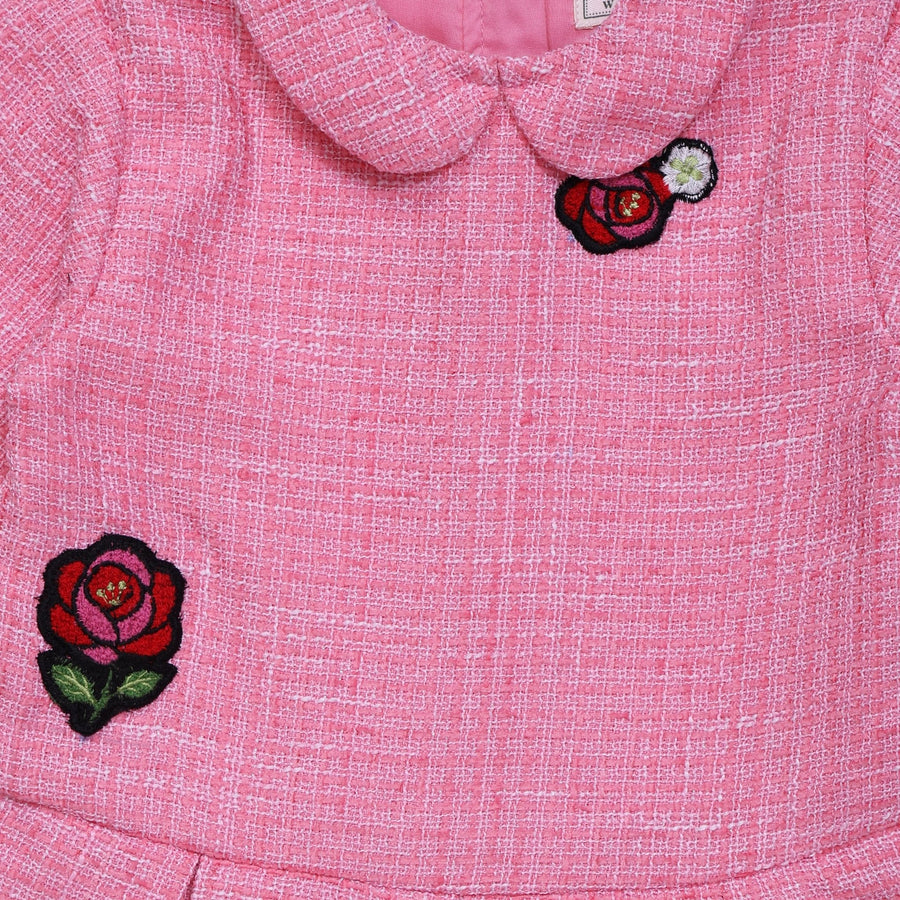 Pleated Tweed Dress - Wuh&Dird