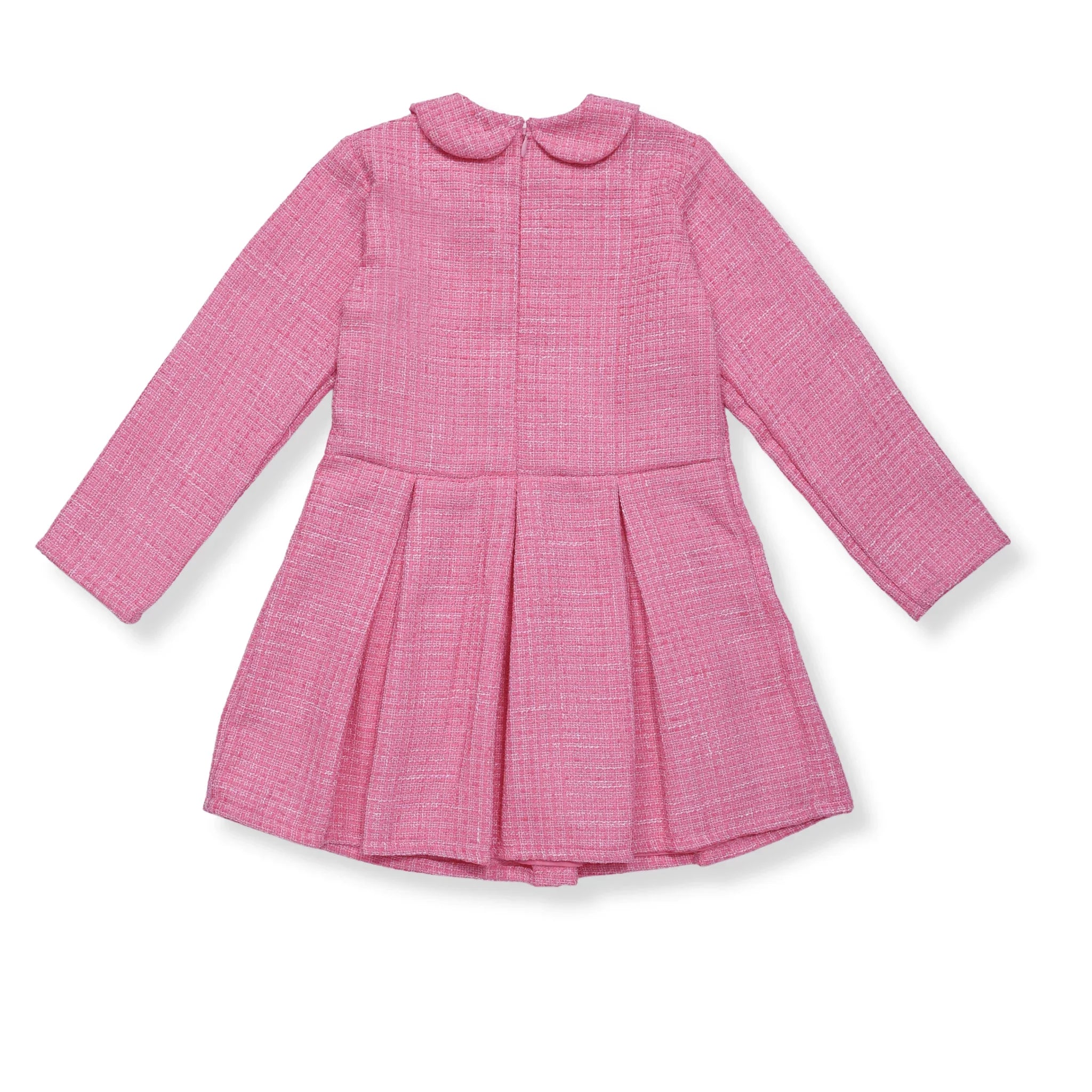 Pleated Tweed Dress - Wuh&Dird