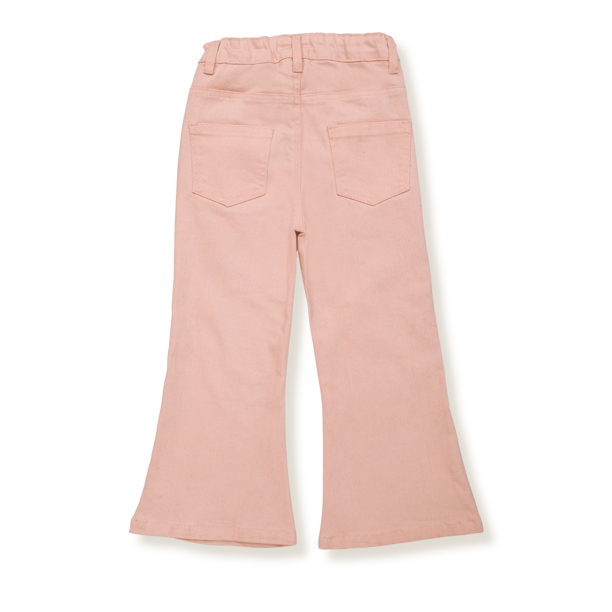 Embroidered Denim Flared Pants