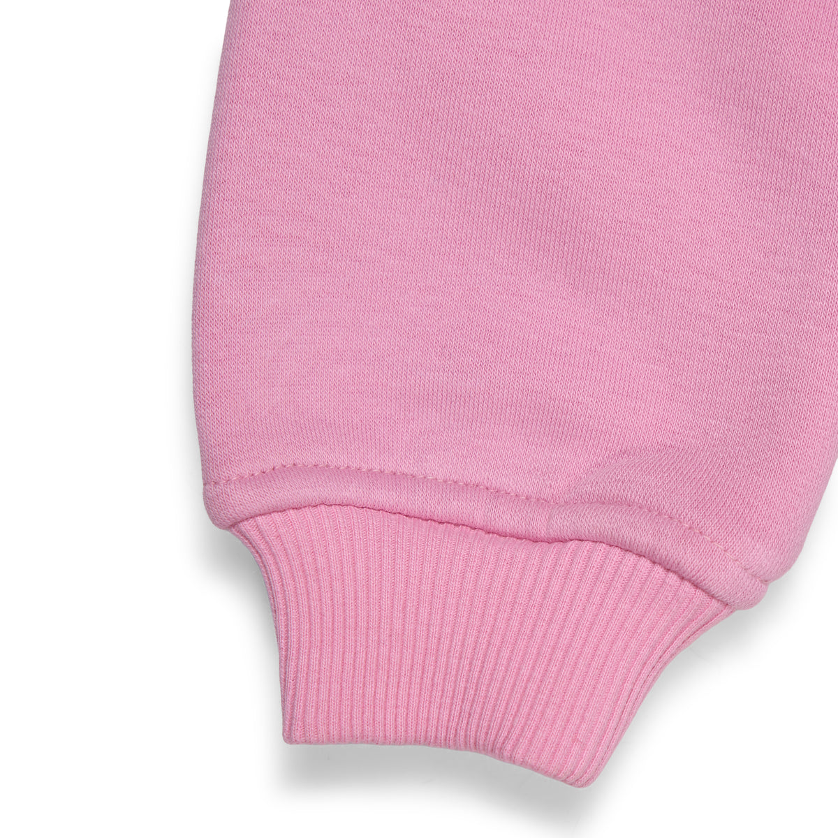 Fleece sweatshirt with rose embroidery