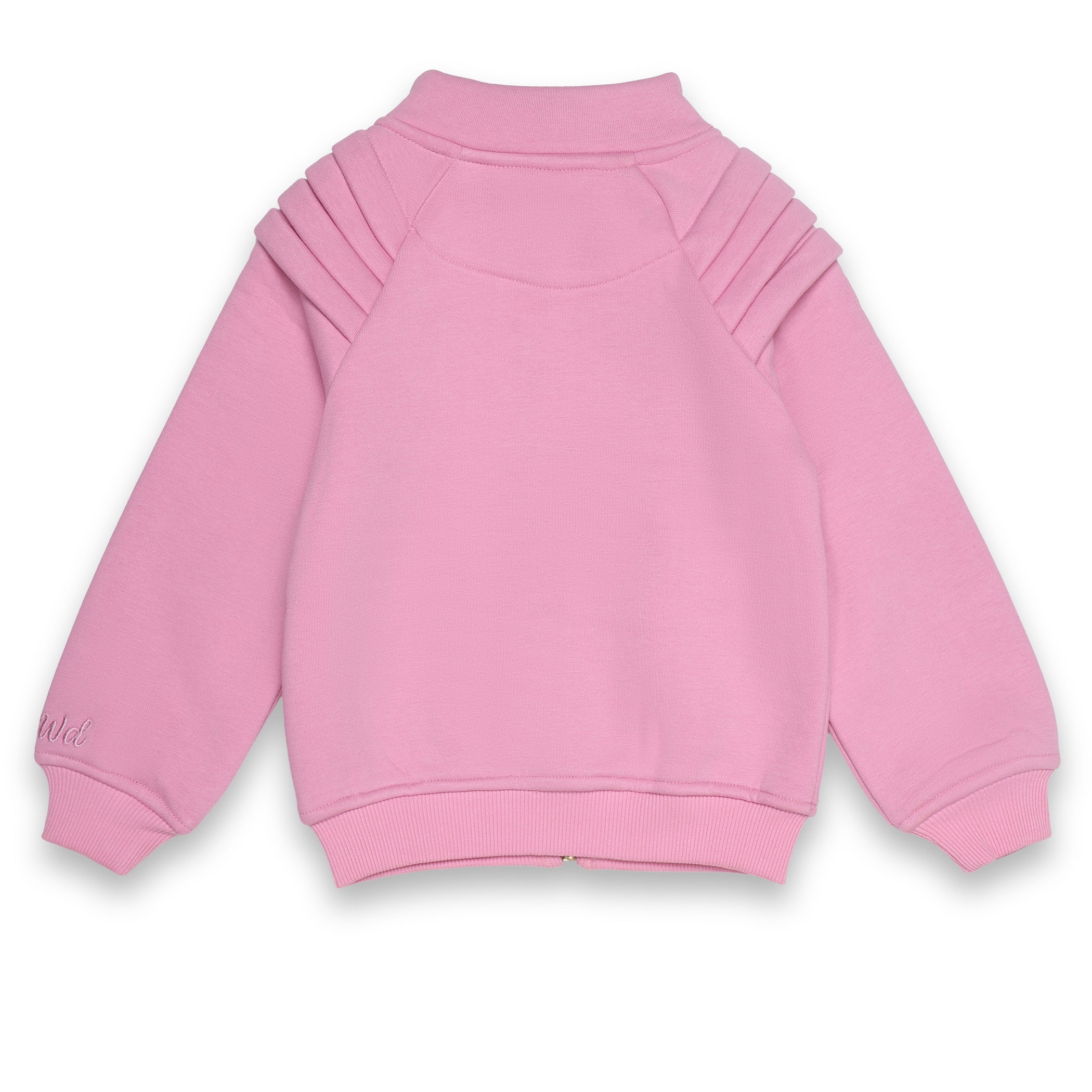 Fleece sweatshirt with rose embroidery