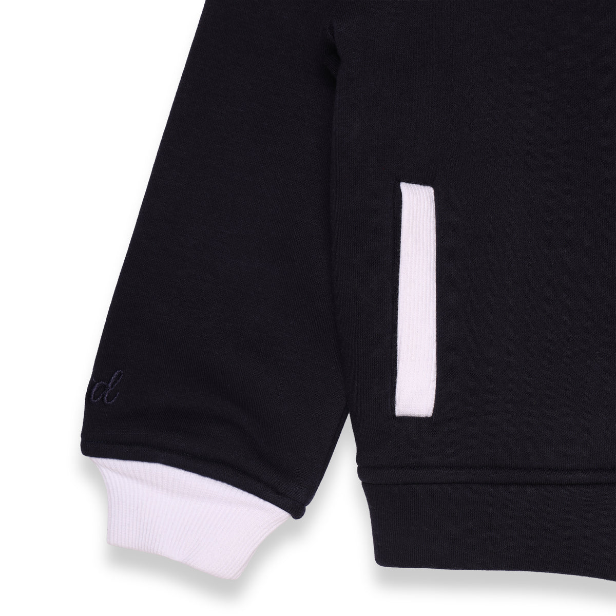 Front zip fleece sweatshirt with cactus embroidery