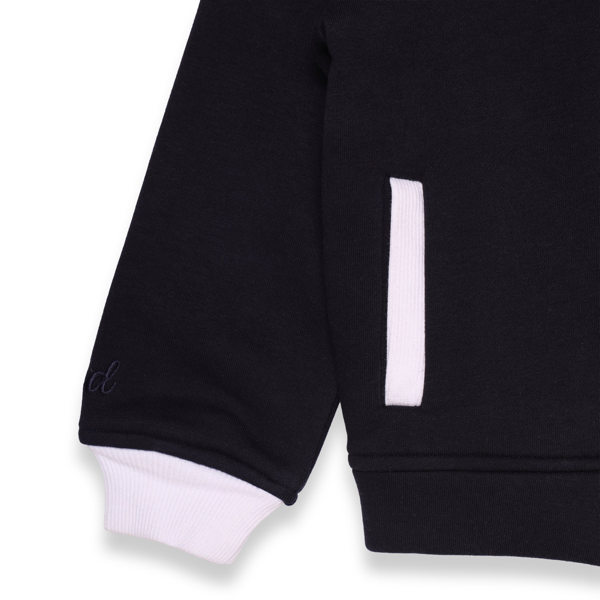 Front zip fleece sweatshirt with cactus embroidery