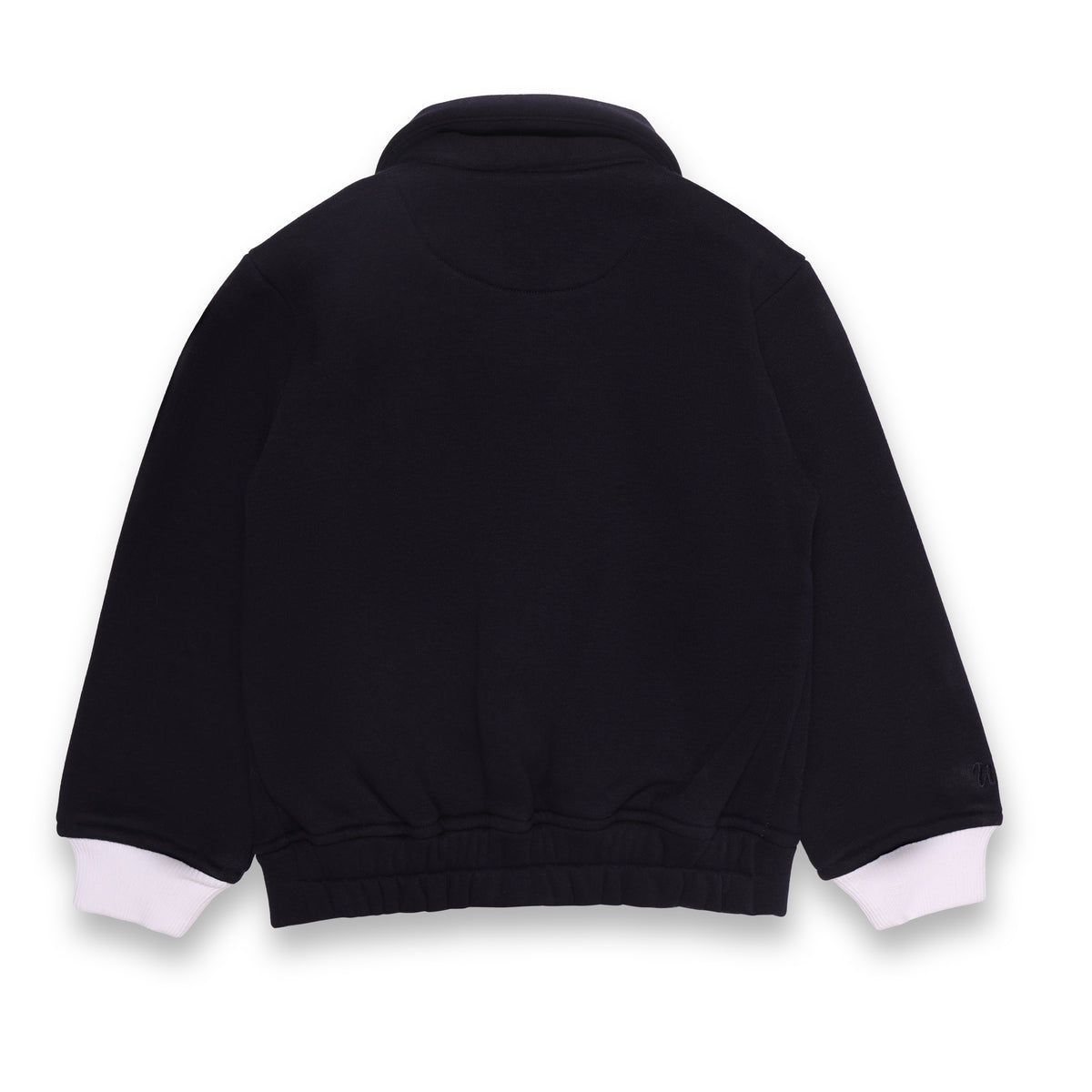 Front zip fleece sweatshirt with cactus embroidery