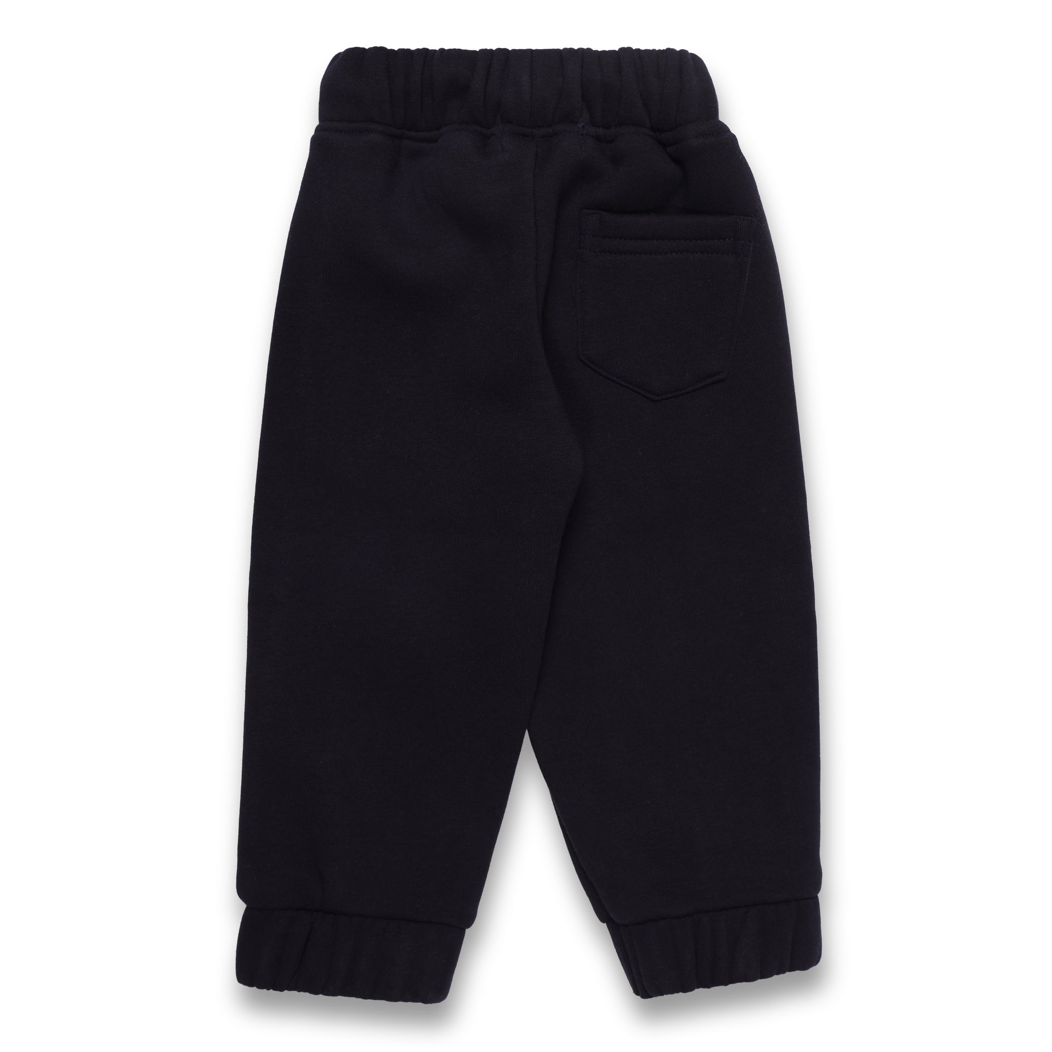 Fleece joggers with drawstring and back pocket