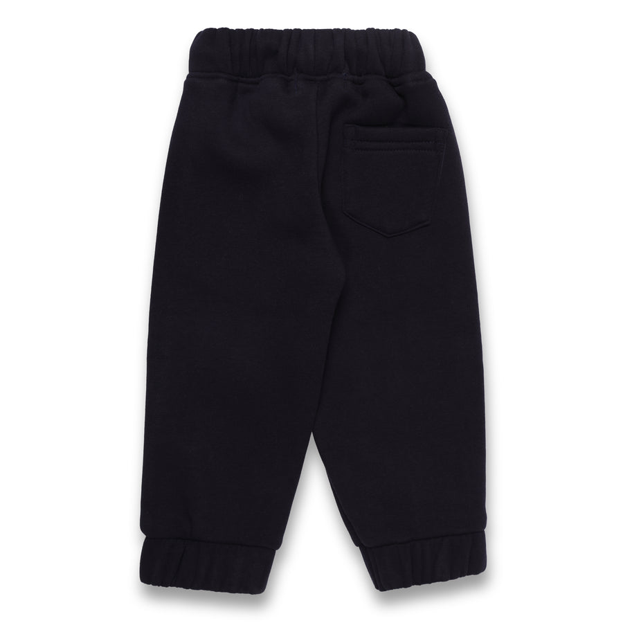 Fleece joggers with drawstring and back pocket