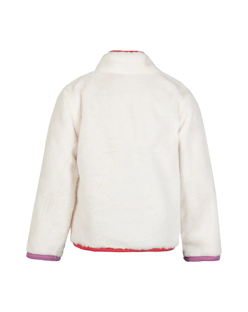 Girls zip-top fur jumper