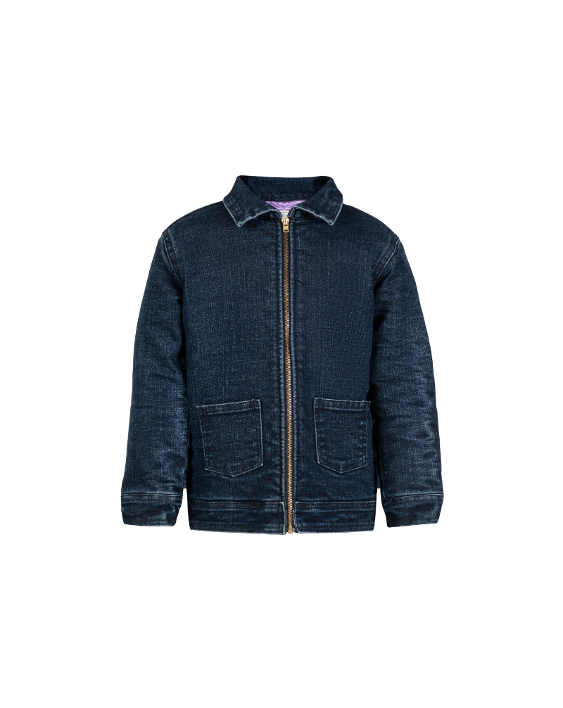 Cactus Zip-up Collar Padded Denim Jacket and Cargo Pants