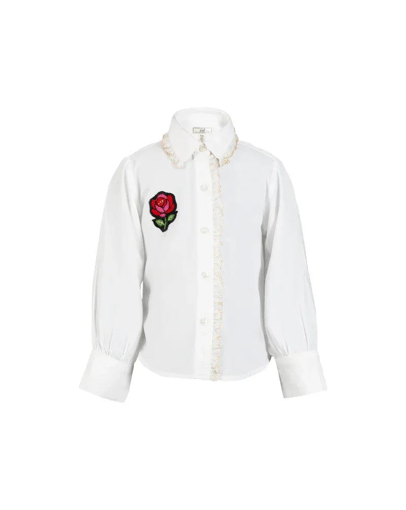 Rose Embroidered Lace Shirt - Wuh&Dird