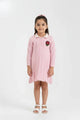 Cable knit jumper dress with rose