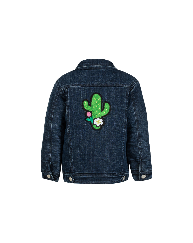 Cactus Zip-up Collar Padded Denim Jacket and Cargo Pants