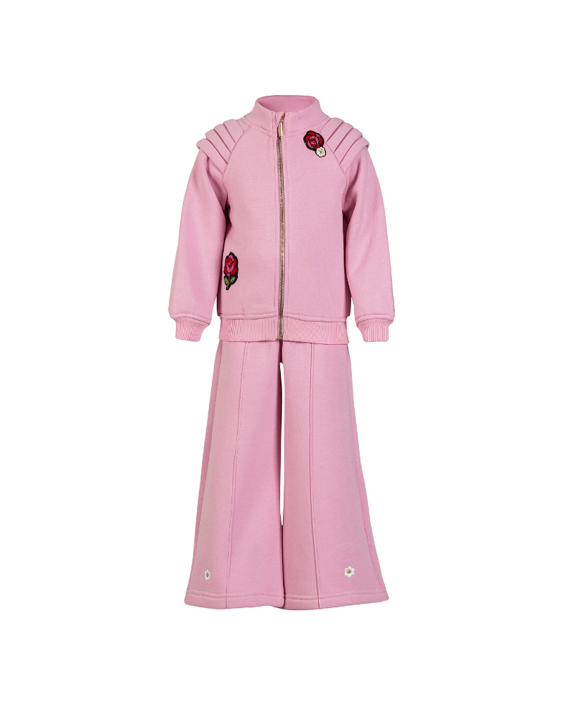Rose Sweatshirt & Flared Trouser Set - Wuh&Dird