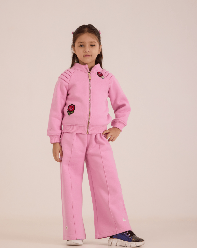 Rose Sweatshirt & Flared Trouser Set - Wuh&Dird