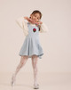 Pleated Rose Pinafore Dress