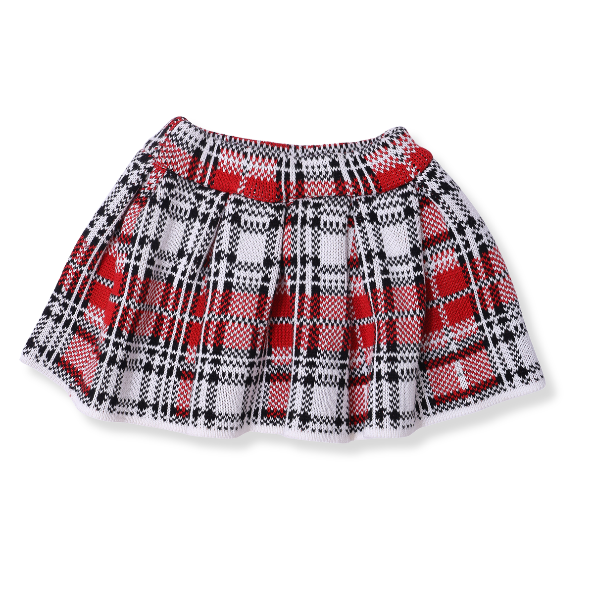 Tartan Wool Cardigan and Skirt Set