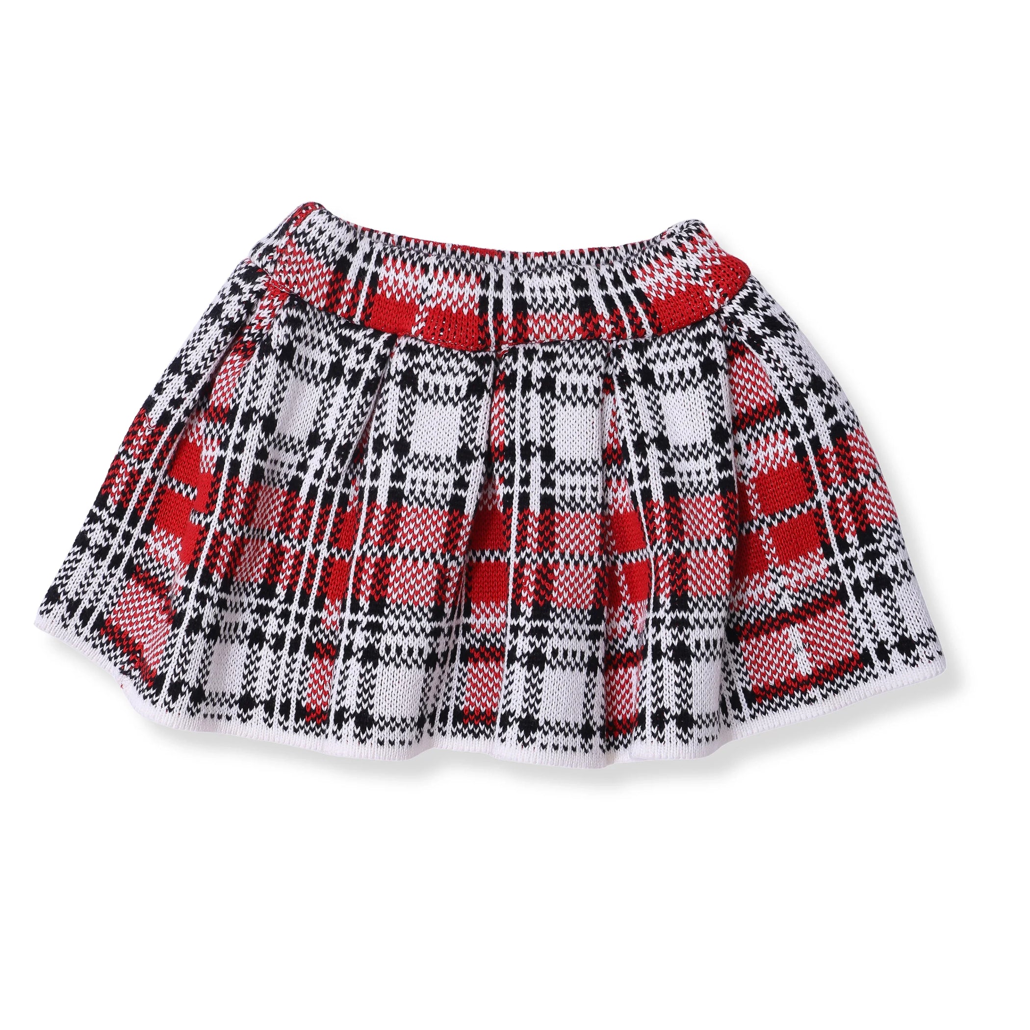 Tartan Wool Cardigan and Skirt Set