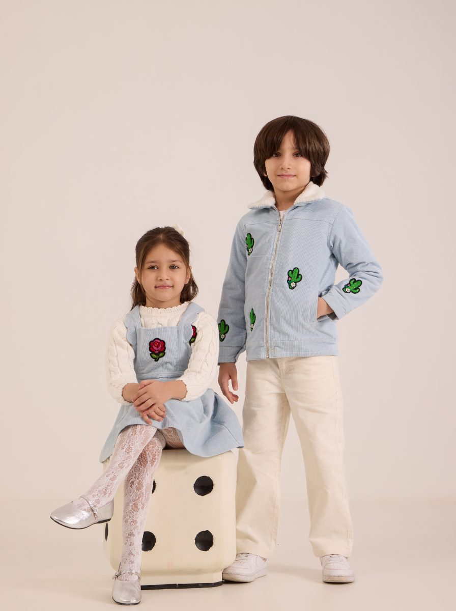 Corduroy cactus jacket with sherpa lining