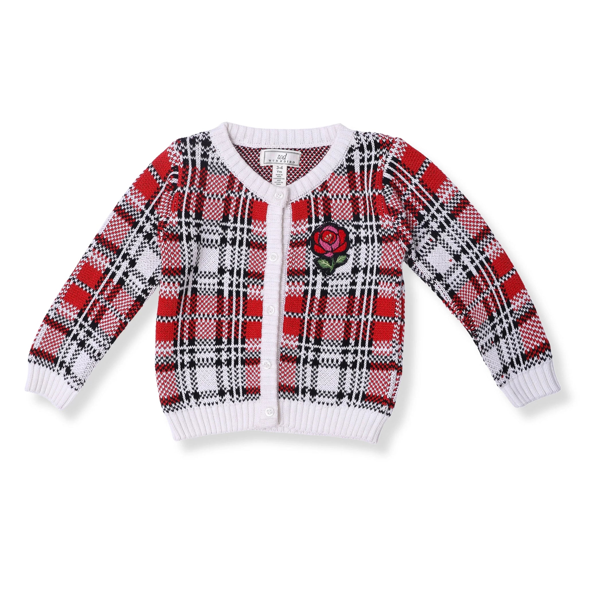 Tartan Wool Cardigan and Skirt Set