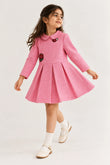 Pleated Tweed Dress