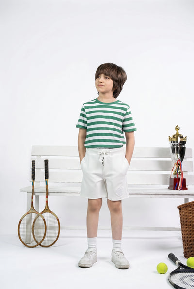 Jersey Shorts with Logo Embroidery