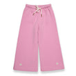 Fleece Flared Trousers with Flower Embroidery