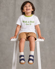 Tee with Contrast Logo and Tipping Detail