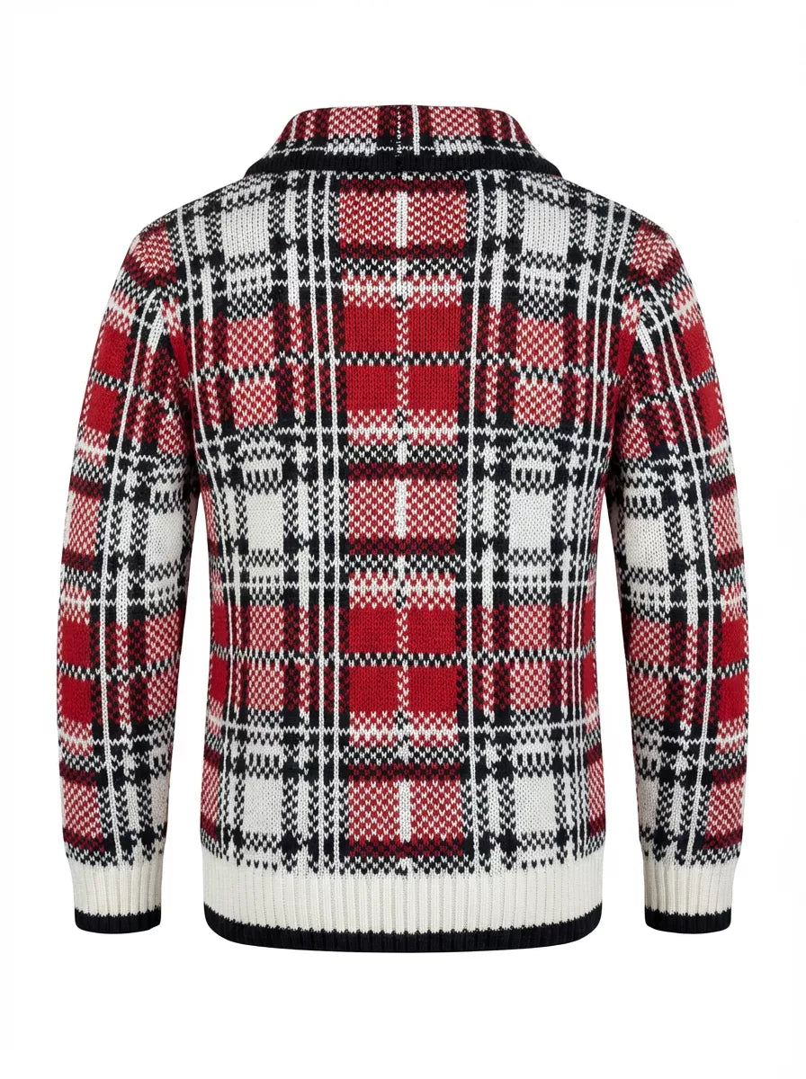 Boys Tartan Wool Sweater