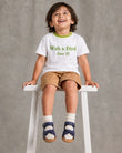 Tee with Contrast Logo and Tipping Detail