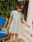 Plaid Ruffled Cotton Seersucker Dress