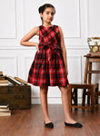 Tartan Plaid Cotton Poplin Dress
